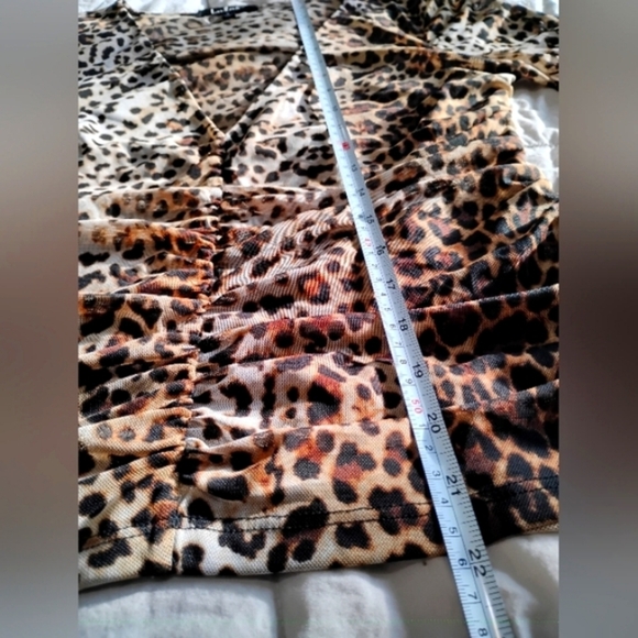Lulus 90's Sheer Leopard Print Long Sleeve Top - Picture 10 of 10